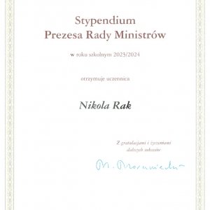 Stypendium Prezesa Rady Ministrów