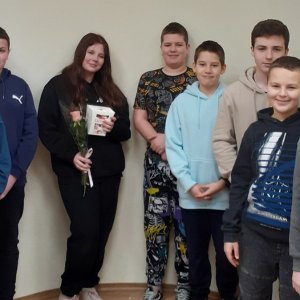 Dzień Kobiet w szóstej klasie.